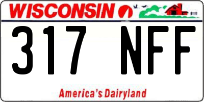 WI license plate 317NFF