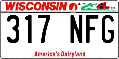 WI license plate 317NFG