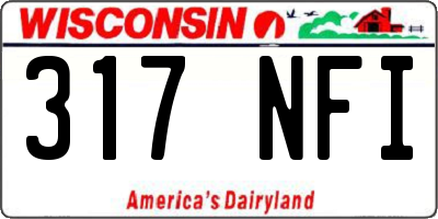 WI license plate 317NFI