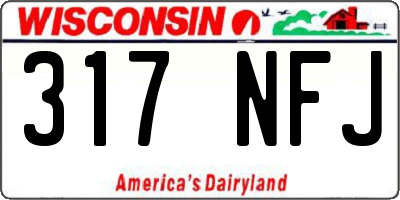 WI license plate 317NFJ