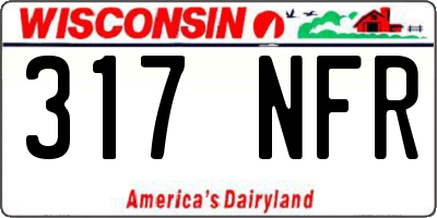 WI license plate 317NFR