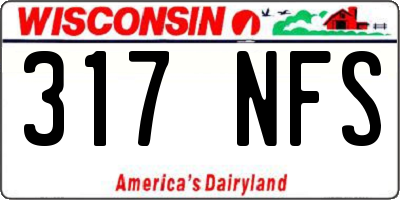 WI license plate 317NFS