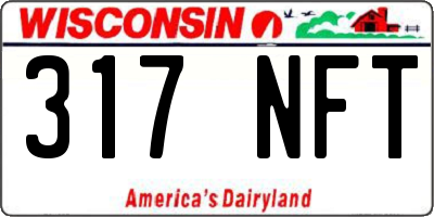 WI license plate 317NFT