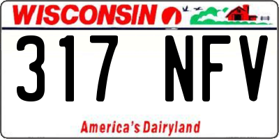 WI license plate 317NFV