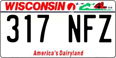 WI license plate 317NFZ