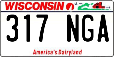WI license plate 317NGA