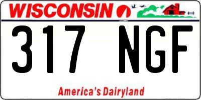 WI license plate 317NGF