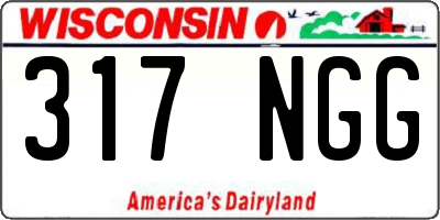 WI license plate 317NGG