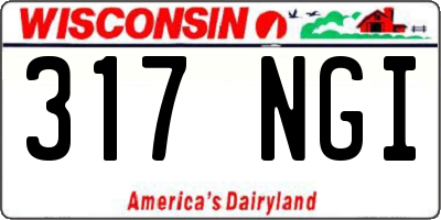 WI license plate 317NGI