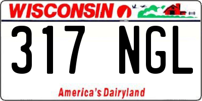 WI license plate 317NGL