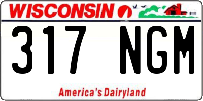 WI license plate 317NGM