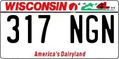 WI license plate 317NGN