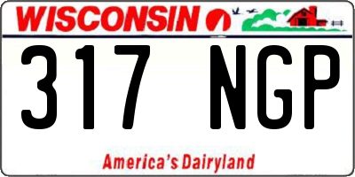 WI license plate 317NGP