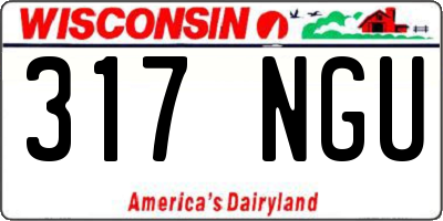 WI license plate 317NGU