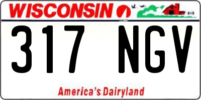 WI license plate 317NGV