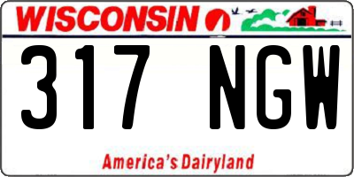 WI license plate 317NGW