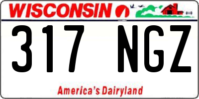 WI license plate 317NGZ