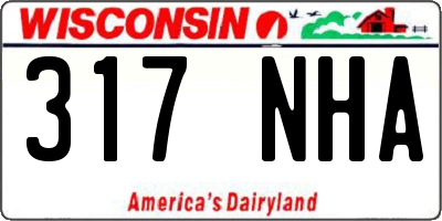 WI license plate 317NHA