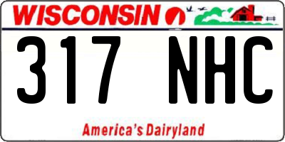 WI license plate 317NHC