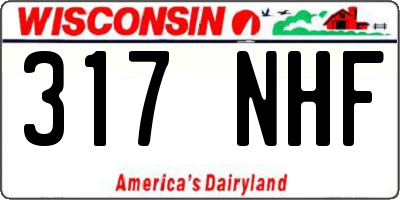 WI license plate 317NHF