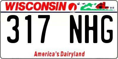 WI license plate 317NHG