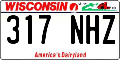 WI license plate 317NHZ