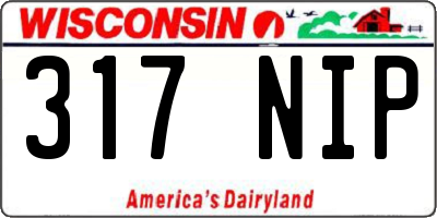 WI license plate 317NIP