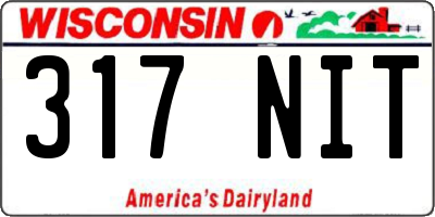 WI license plate 317NIT