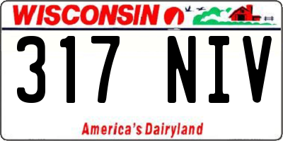 WI license plate 317NIV