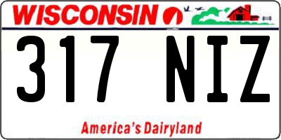 WI license plate 317NIZ