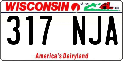 WI license plate 317NJA