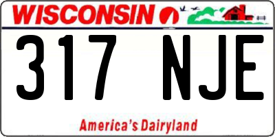 WI license plate 317NJE