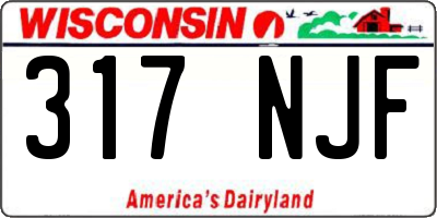 WI license plate 317NJF