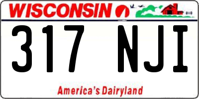 WI license plate 317NJI