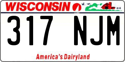 WI license plate 317NJM