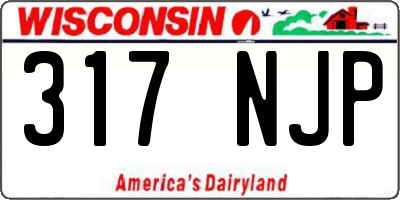 WI license plate 317NJP