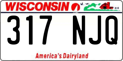 WI license plate 317NJQ