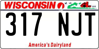 WI license plate 317NJT