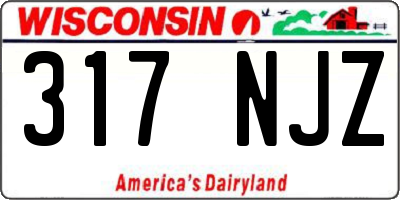 WI license plate 317NJZ