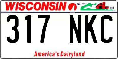 WI license plate 317NKC