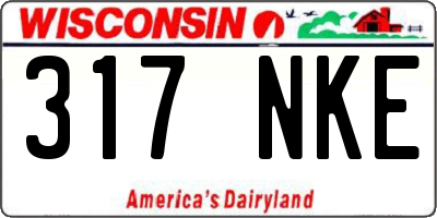 WI license plate 317NKE