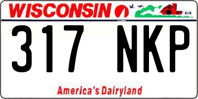 WI license plate 317NKP