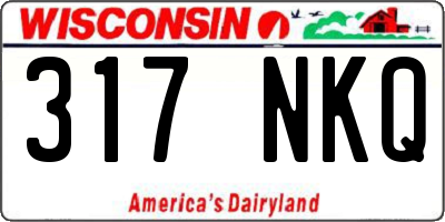 WI license plate 317NKQ