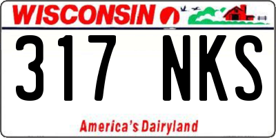 WI license plate 317NKS