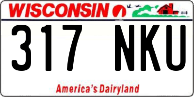WI license plate 317NKU