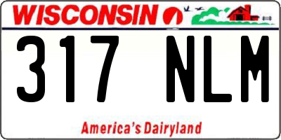 WI license plate 317NLM