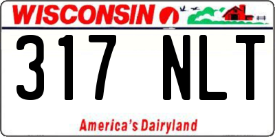 WI license plate 317NLT