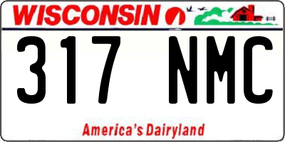 WI license plate 317NMC