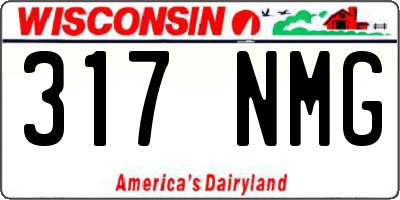 WI license plate 317NMG