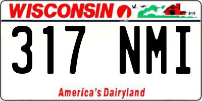 WI license plate 317NMI